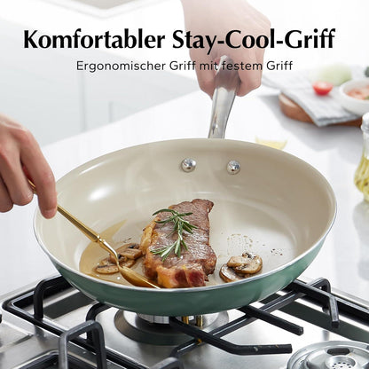 Keramik Bratpfannen ohne Teflon Induktion Pfannenset 20/24/28 cm