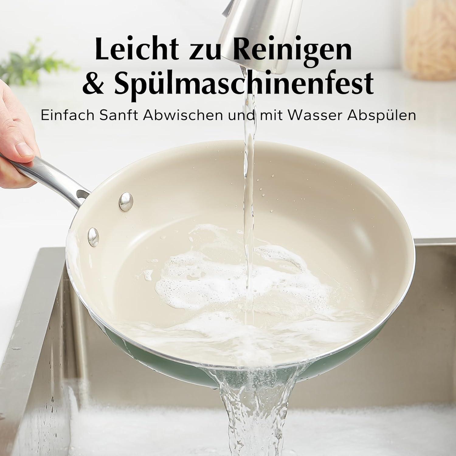 Redchef Keramik Bratpfannen Set ohne Teflon Induktion 20/24/28 cm für Alle