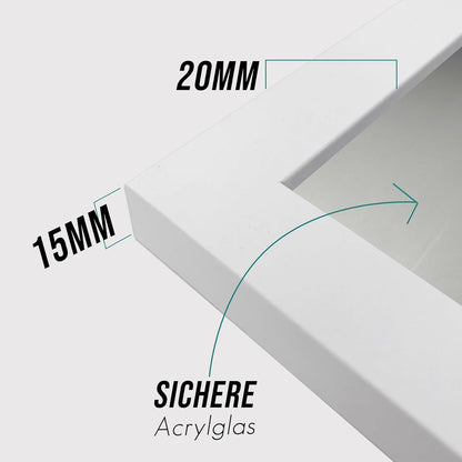 Bilderrahmen 40x50cm Weiß Holz Fotorahmen 3er Set