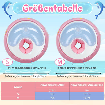 Schwimmflügel Kinder Schwimmhilfe Armringe 1-6 Jahre Pink