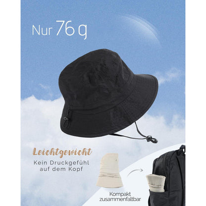 Regenhut Damen Herren Wasserdicht, UV Schutz, Faltbar