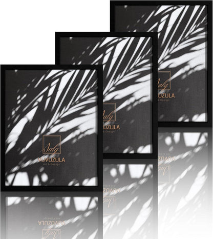 Bilderrahmen Schwarz 40x50cm Holz Fotorahmen 3er Set MDF