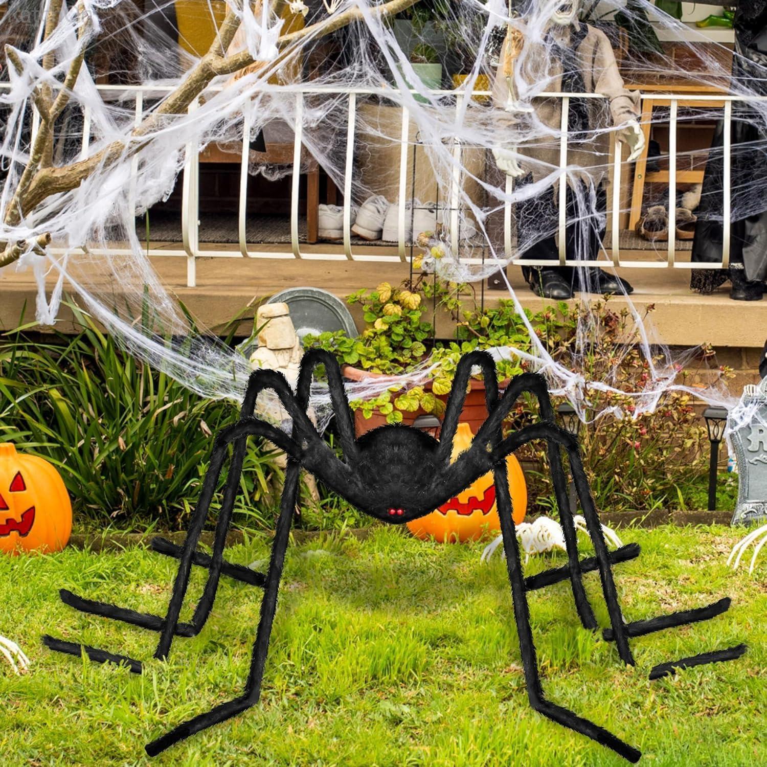Halloween Deko Outdoor Große Spinne 150cm Gruselige Garten Dekoration