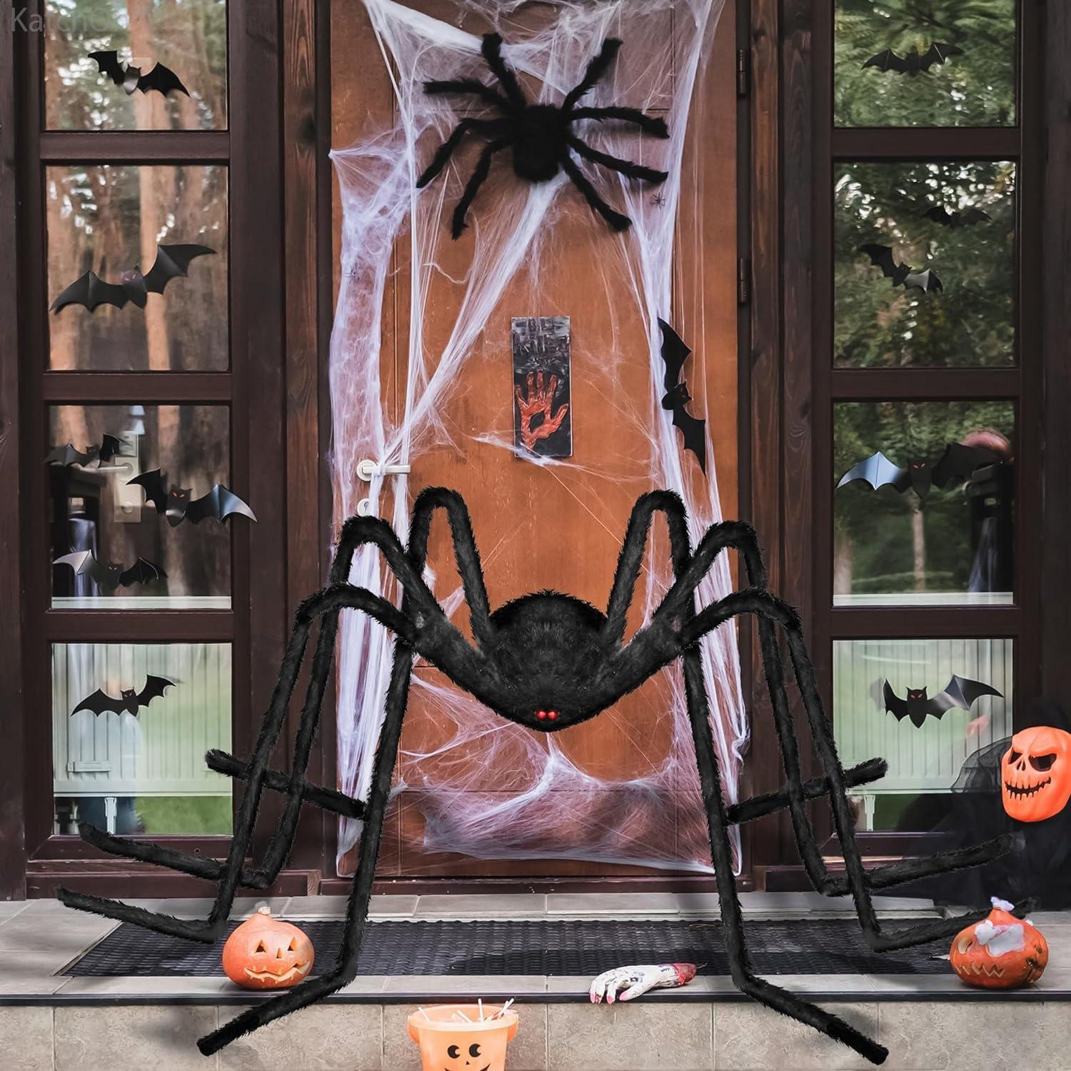 Halloween Deko Outdoor Spinne Riesig 150 cm Gruselig Gartendeko Aussen