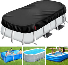 Poolabdeckung Rechteckig Solar Uv-Schutz Stabil 305x205cm Schwarz