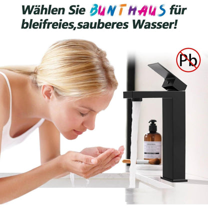 Waschtischarmatur Schwarz Matt – Einhebelmischer für Badezimmer
