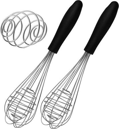 2er Set Schneebesen Edelstahl mit Kugelkern