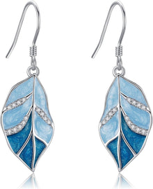 Blatt Ohrringe Sterling Silber Monstera Pflanze Natur Schmuck