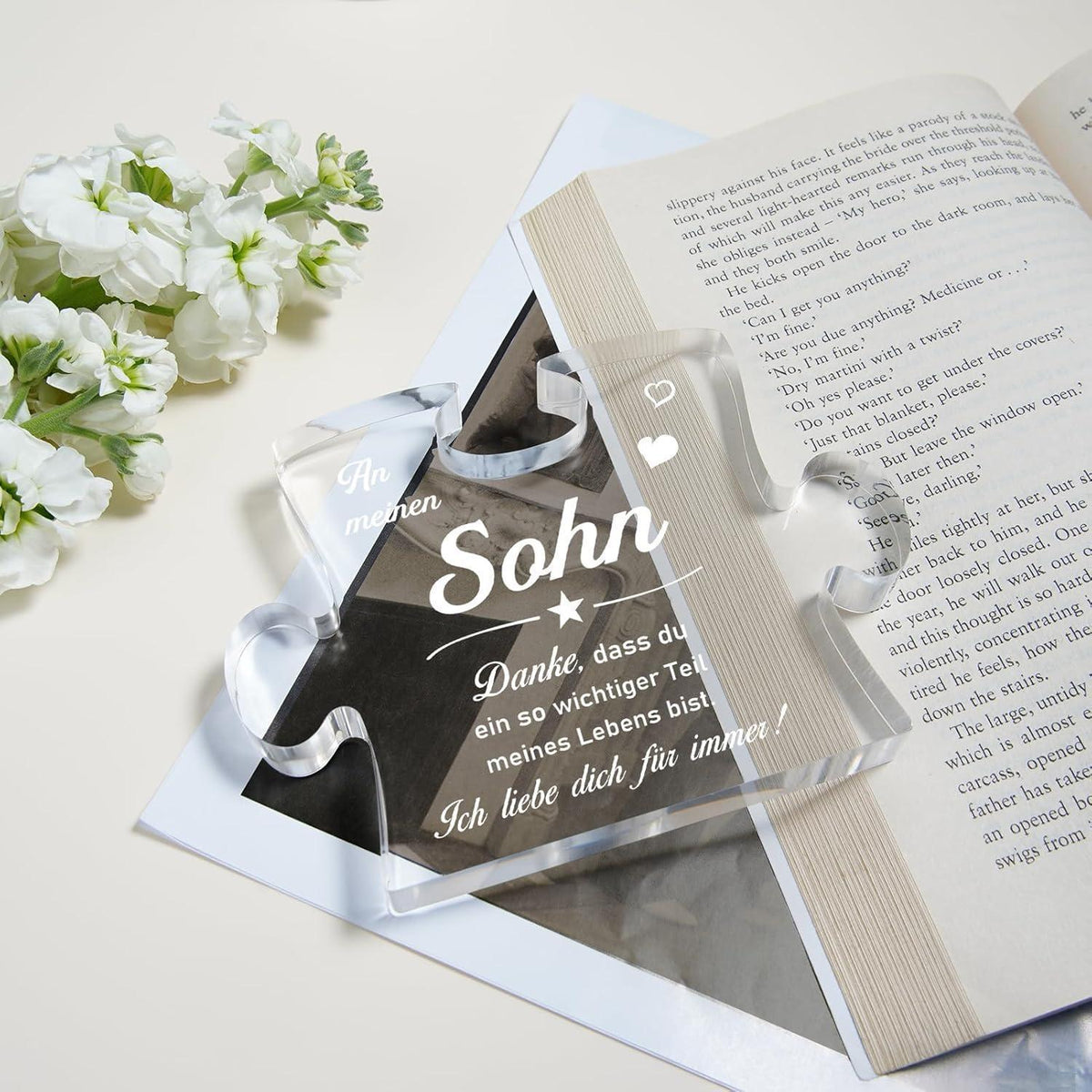 Acryl Puzzle für Sohn - Bedeutungsvolles Geschenk mit Spruch
