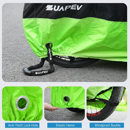 Fahrradabdeckung für 2-3 Fahrräder Wasserdicht 210D, 208x112x110 cm