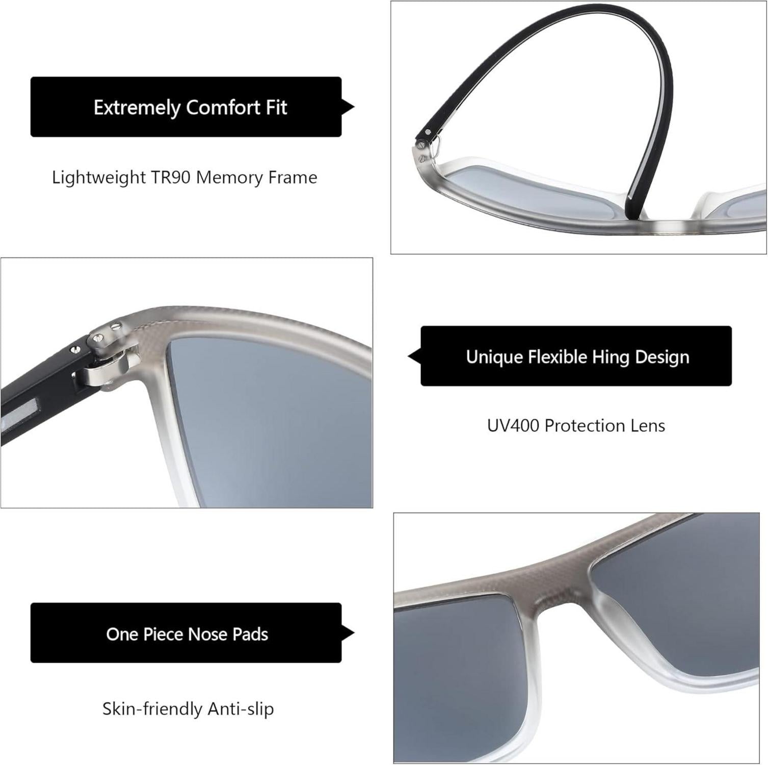 Polarisierte Sonnenbrille Herren TR90 Rahmen UV400 Schutz