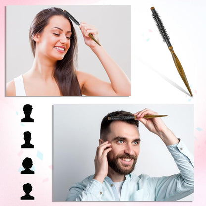 Mini Rundbürste für Föhnen und Styling mit Nylonborsten