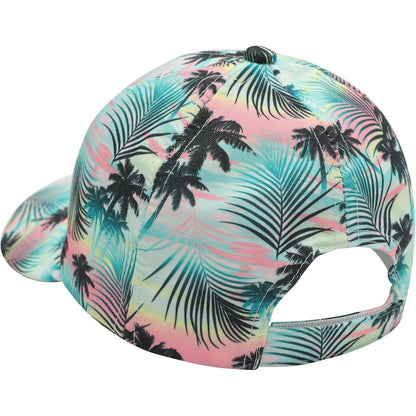 Damen Baseball Cap Blumenmuster Sommerhut Atmungsaktiv