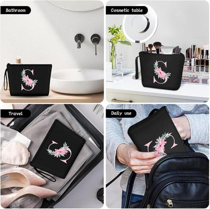 Aucuu Damen Kosmetiktasche Leinwand Travel Organizer Multifunktional