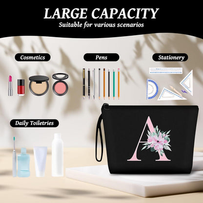 Kosmetiktasche Damen Leinwand Make-up Organizer groß Regenbogenmuster