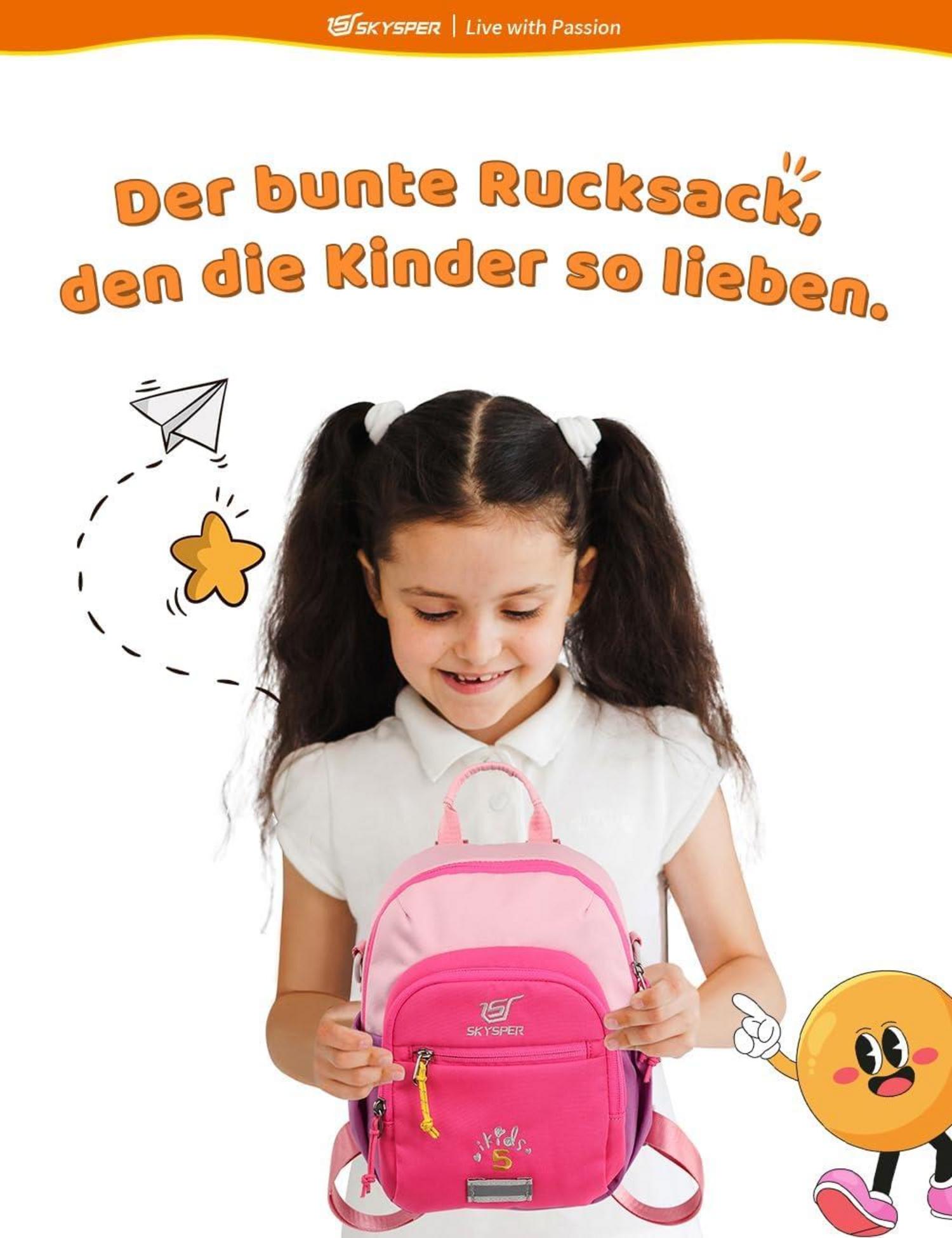 Kinderrucksack 5L Wanderrucksack für Kinder Mädchen Jungen