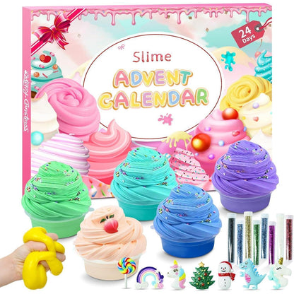 Schleim Adventskalender 2024 für Kinder DIY Crystal Slime 24