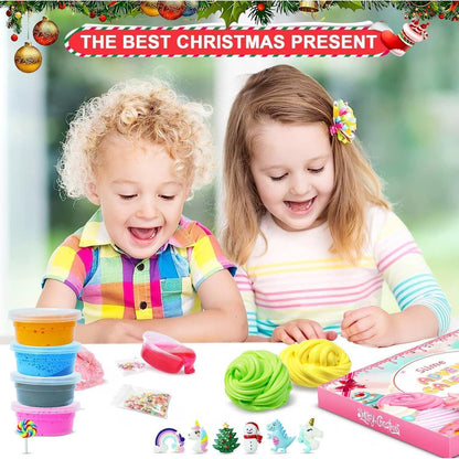 Schleim Adventskalender 2024 für Kinder DIY Crystal Slime 24