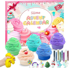 Schleim Adventskalender 2024 DIY Fluffy Crystal Slime Weihnachten