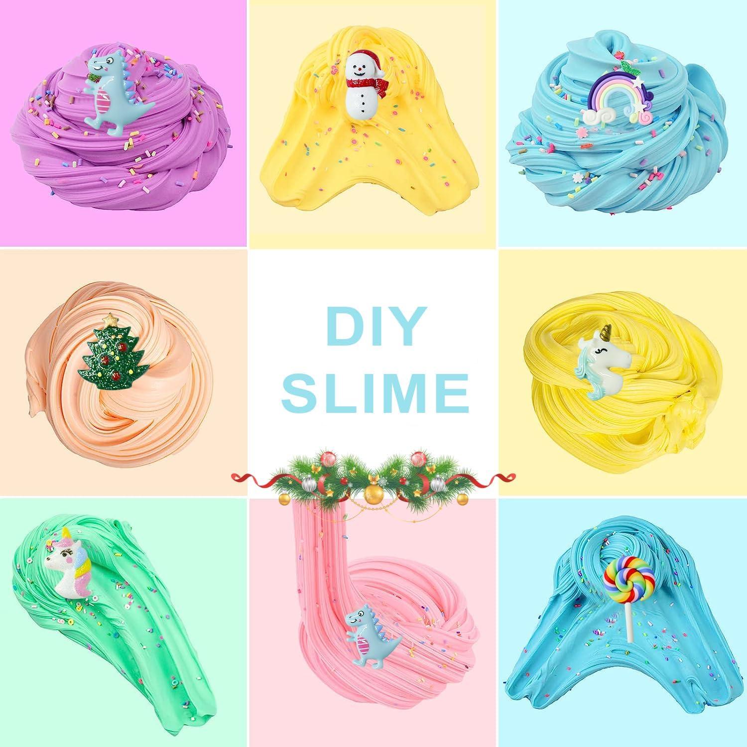 Schleim Adventskalender 2024 Kinder Jungen Mädchen DIY Crystal Slime Weihnachten