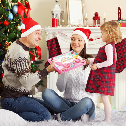 Schleim Adventskalender 2024 Kinder Jungen Mädchen DIY Crystal Slime Weihnachten