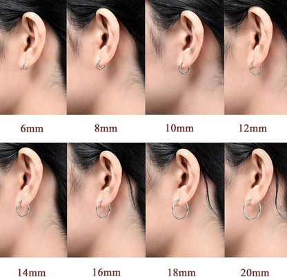 Gold Chirurgenstahl Nasenring Set 8-12mm Segmentring Clicker Bauchnabel Piercing