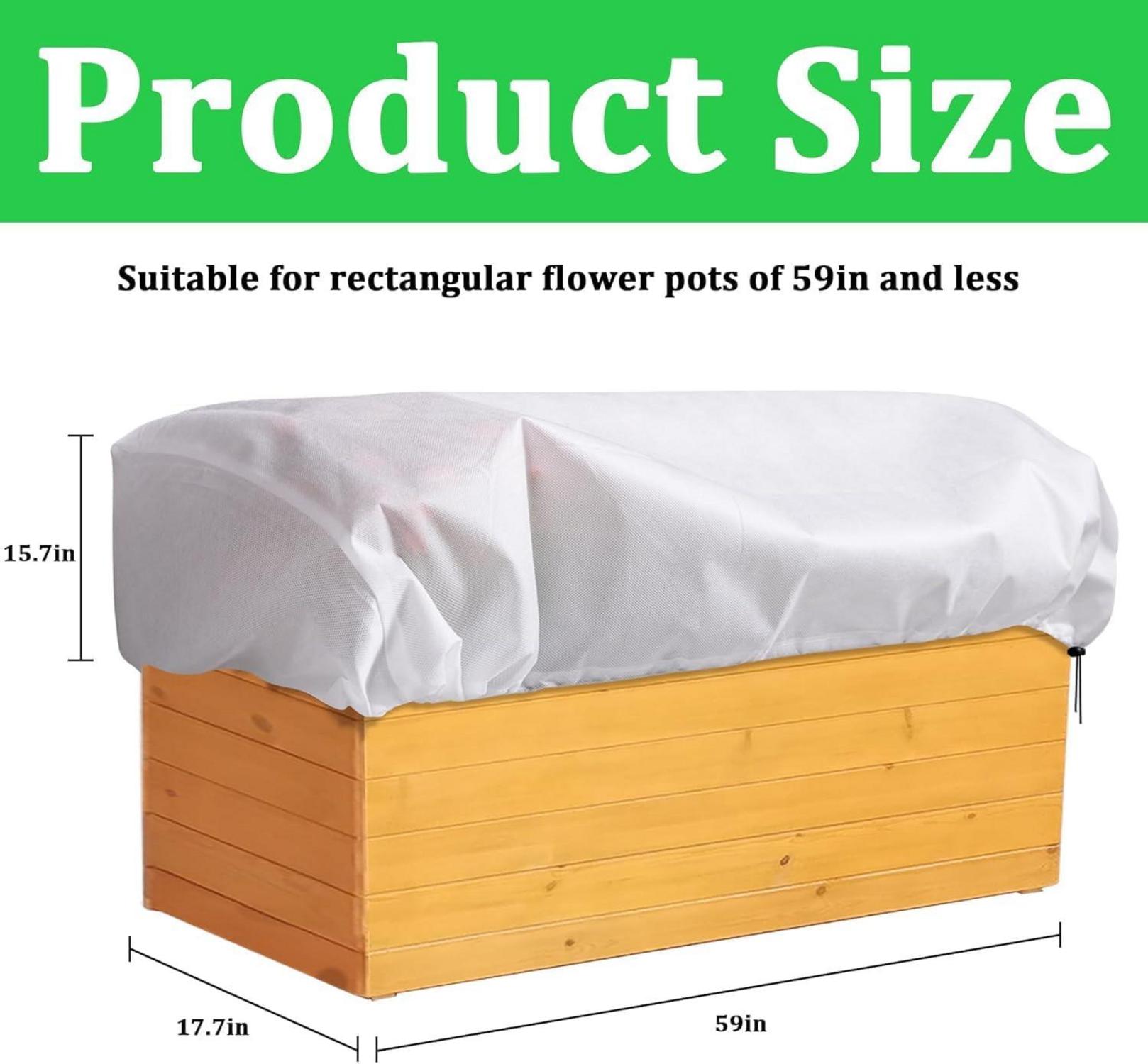 3er Set Balkon Blumenkasten Abdeckung 150x45x40cm