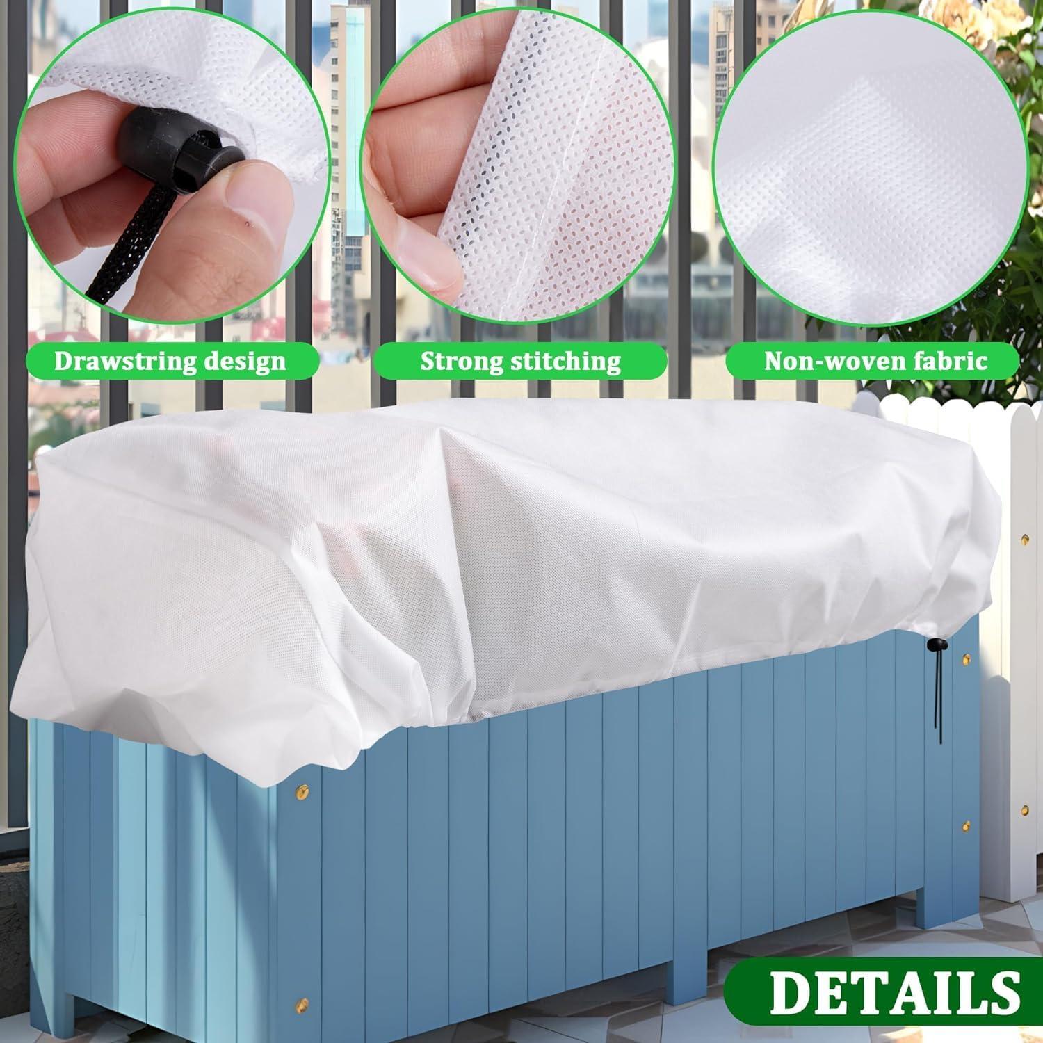 Winter Pflanzenschutzsack Blumenkastenabdeckung 3er Set 150x45x40cm