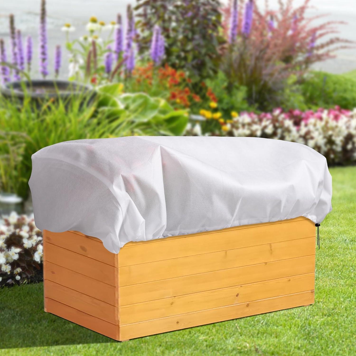 3er Set Balkon Blumenkasten Abdeckung 150x45x40cm Frostschutz Pflanzenschutz