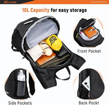 Ultraleichter Faltbarer Wanderrucksack 10L Schwarz