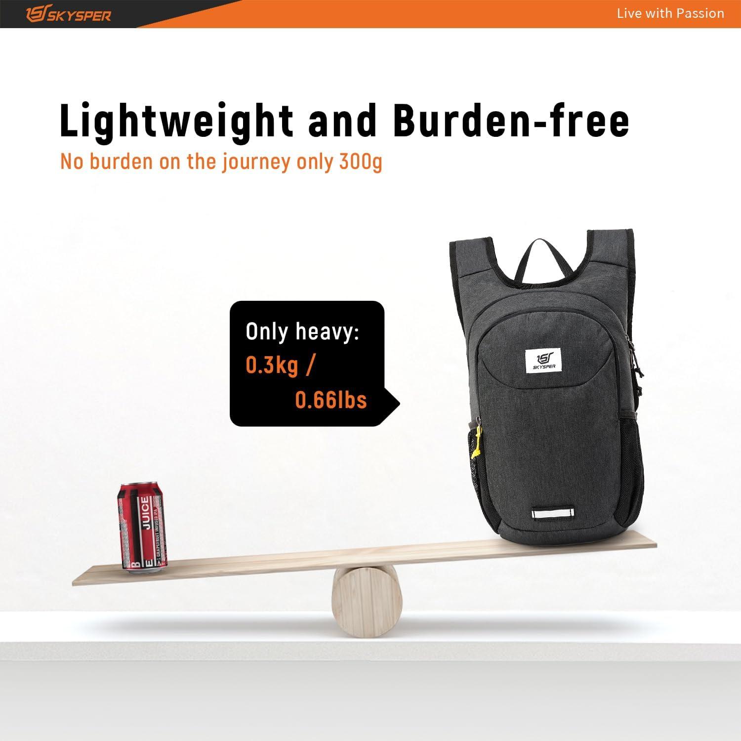 Faltbarer Ultraleichter 10L Rucksack mit Reflexstreifen