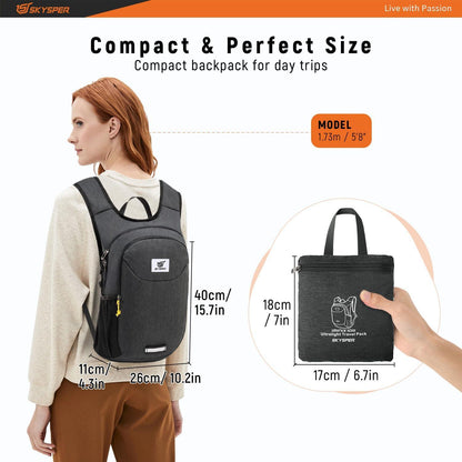 Ultraleichter Faltbarer Rucksack 10L Tagesrucksack Wanderrucksack Reflective