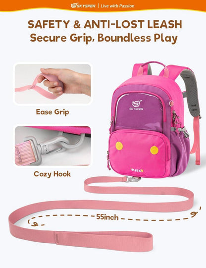 Kinderrucksack 8L Wanderrucksack mit Brustgurt für 1-4 Jahre Jungen