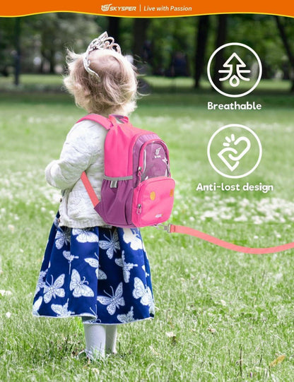 Kinderrucksack 8L mit Brustgurt für 1-4 Jährige, Wanderrucksack