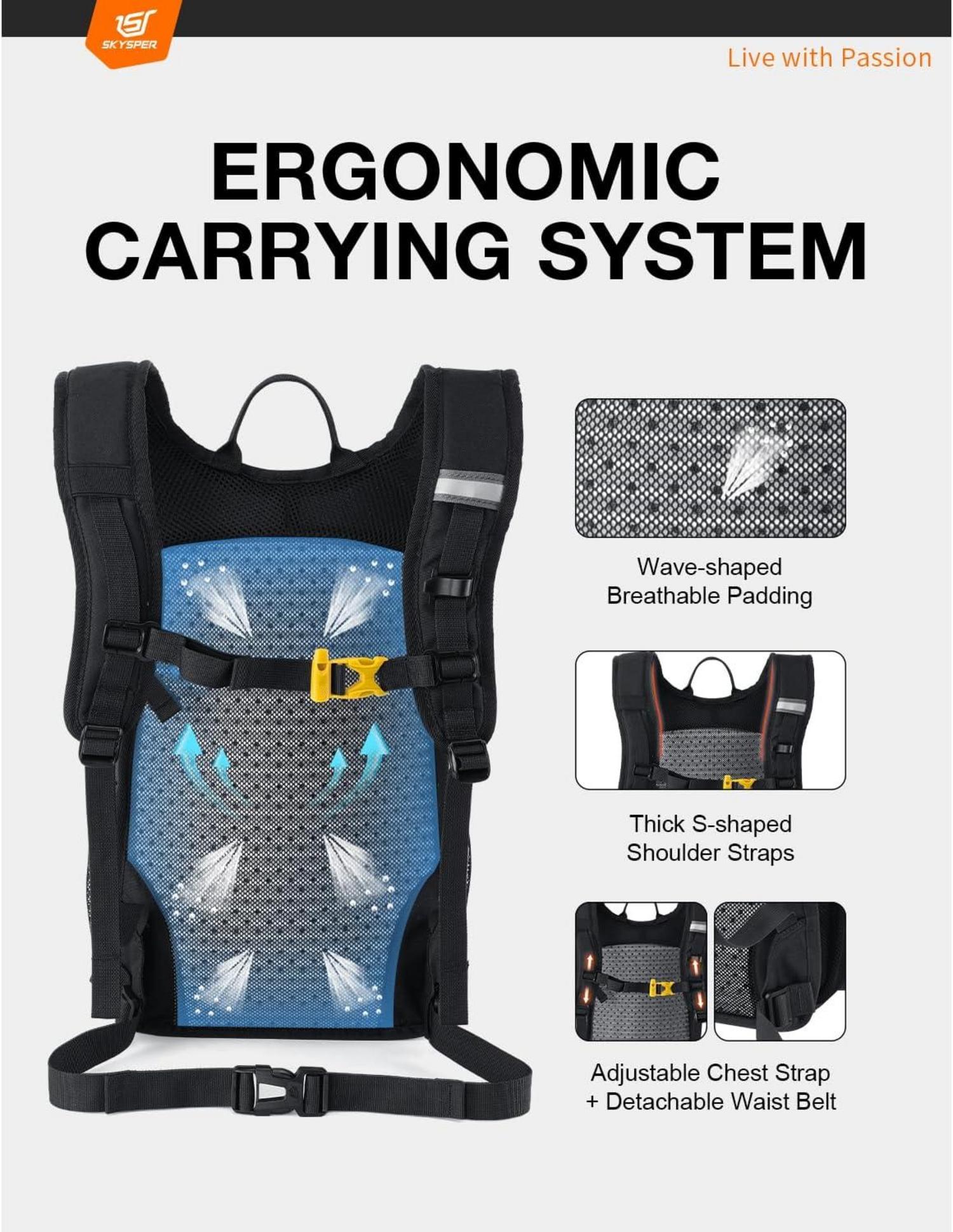 SKYSPER Wanderrucksack Herren Trekkingrucksack 15L Daypack