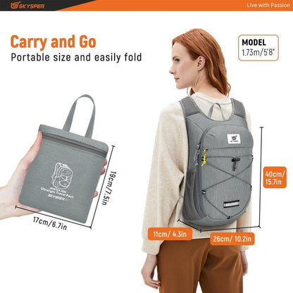 Damen Rucksack 10L Ultraleicht Daypack Wanderrucksack Outdoor Reise