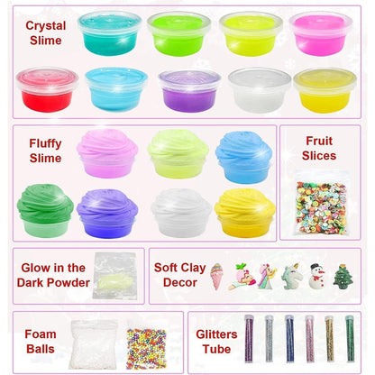 Adventskalender Schleim DIY Kristall Fluffy Christmas