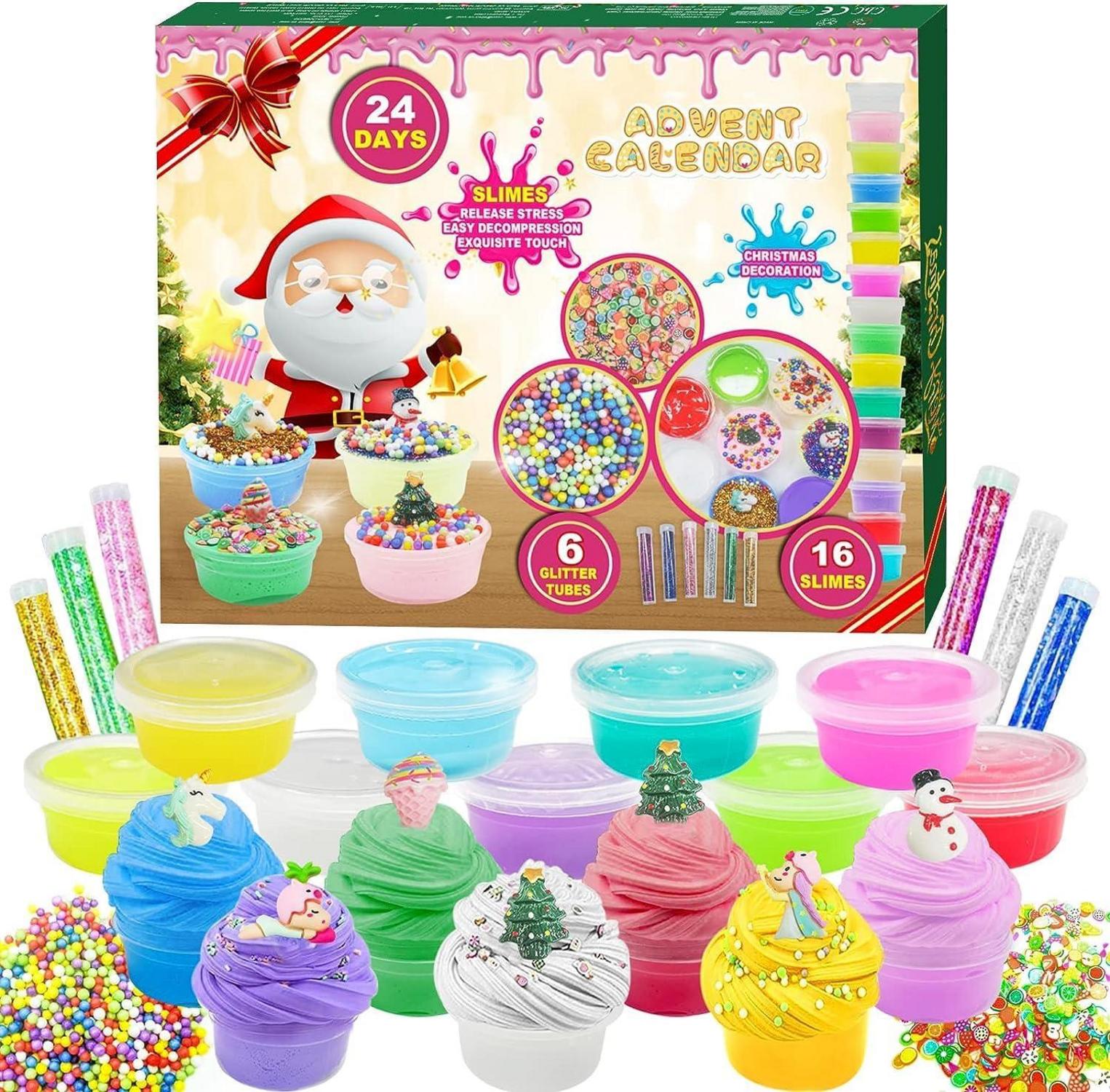 Schleim-Adventskalender für Kinder mit DIY Slime-Kit und