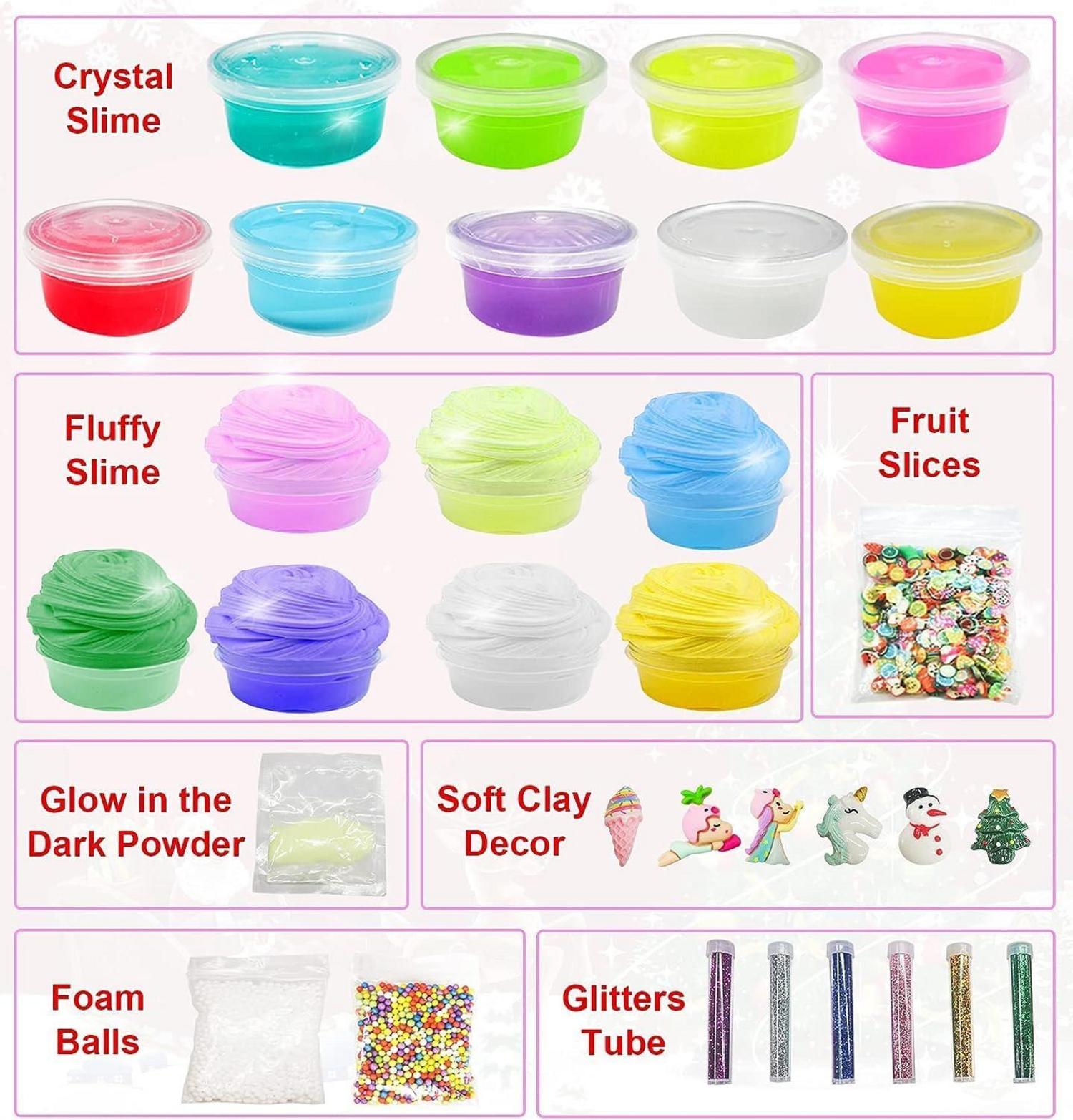 Adventskalender Schleim DIY Kristall Fluffy Christmas