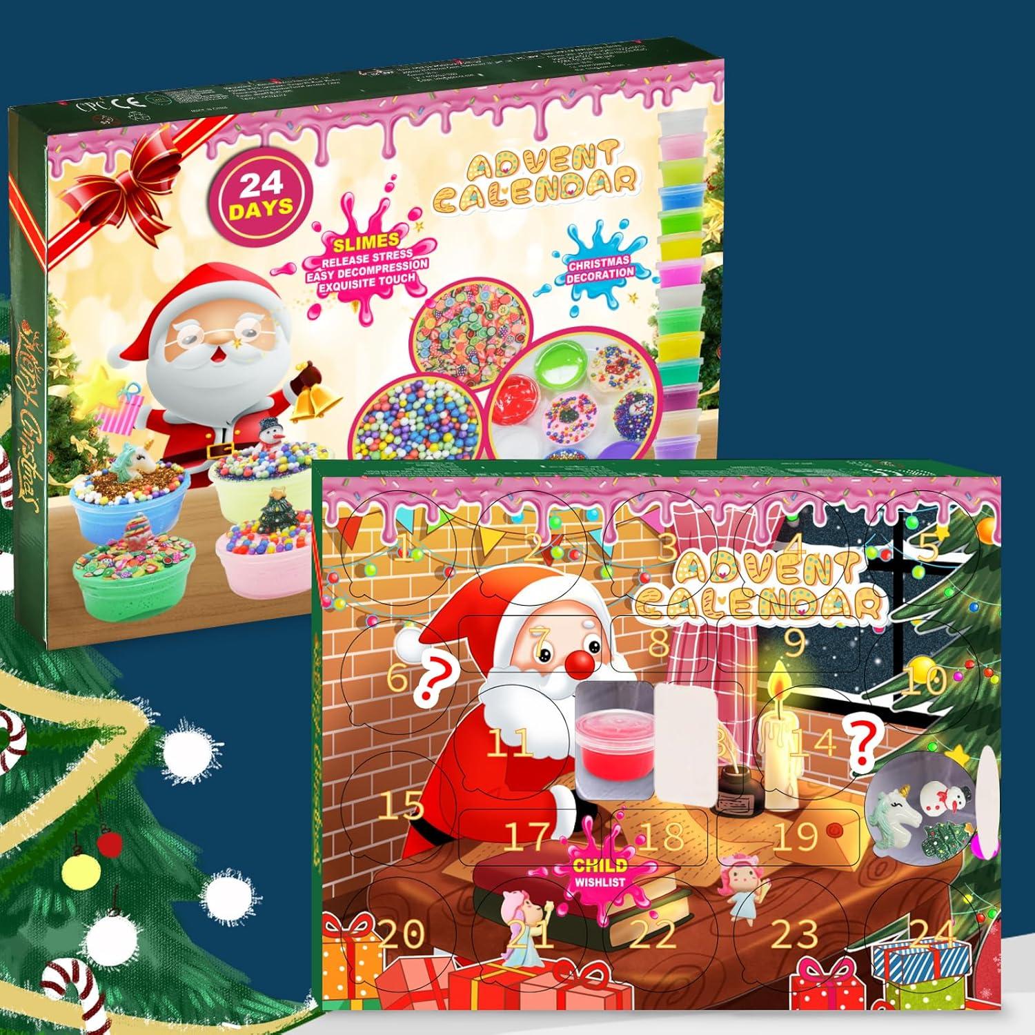 Schleim-Adventskalender für Kinder mit DIY Slime-Kit und