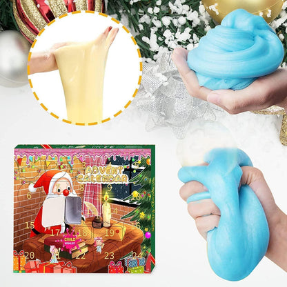 Schleim Adventskalender 2024 DIY Kristall Fluffy Slime Kit Kinder Weihnachten