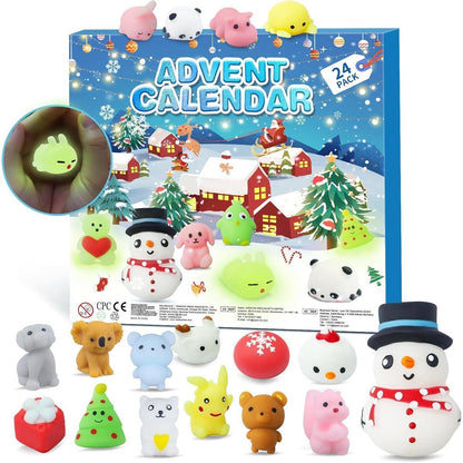 Adventskalender Mochi Squishy Toys Weihnachtsüberraschung 24