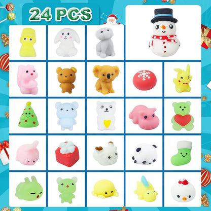 Adventskalender Mochi Squishy Toys Weihnachtsüberraschung 24