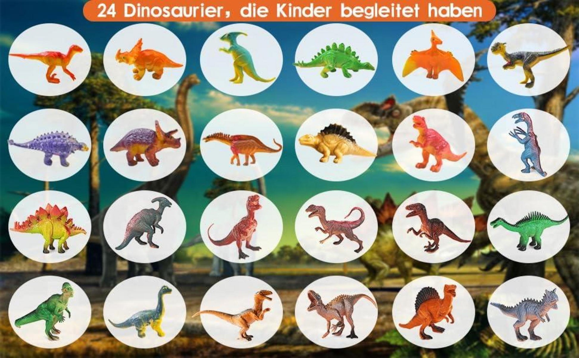 Dinosaurier Adventskalender 2024 für Kinder Jungen Mädchen