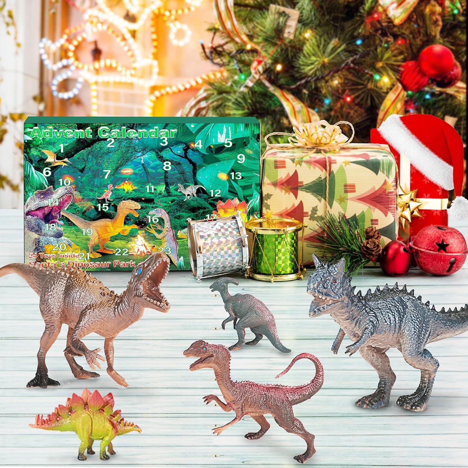 Dinosaurier Adventskalender Weihnachten 2024 für Kinder Jungen und Mädchen