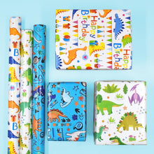Dinosaurier Geschenkpapier 3 Rollen 43 cm x 3 m für