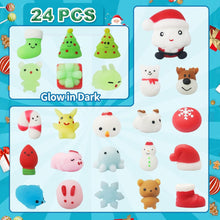 Adventskalender 2024 Mochi Squishy Weihnachtsmann leuchtend