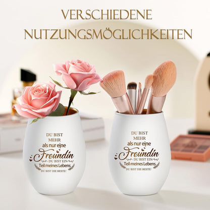 Windlicht mit Spruch für Freundin | Teelichthalter Glas | Geburtstagsgeschenk