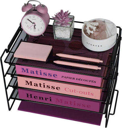 4 Etagen Metall Mesh Briefablage Organizer für Schreibtisch