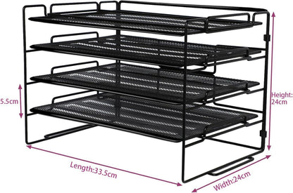 4 Etagen Metall Mesh Briefablage Organizer für Schreibtisch